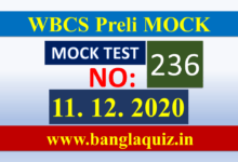 WBCS Prelims 2021 Free Mock Test