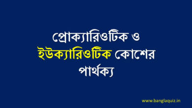 প্রোক্যারিওটিক ও ইউক্যারিওটিক কোশের পার্থক্য