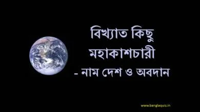 বিখ্যাত কিছু মহাকাশচারী