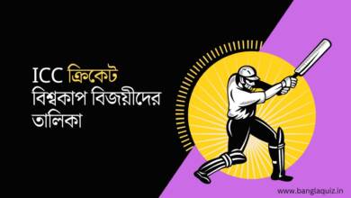 ICC ক্রিকেট বিশ্বকাপ বিজয়ীদের তালিকা