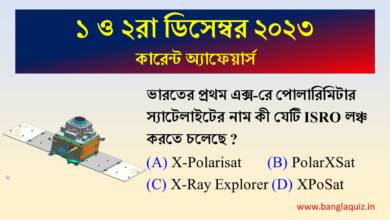 1st & 2nd December Current Affairs Quiz 2023